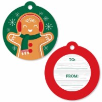 Big Dot of Happiness Gingerbread Christmas - Holiday Party To & From Favor Gift Tags - 20 Ct