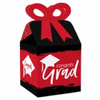 Big Dot of Happiness Red Grad Best is Yet to Come Square Favor Gift Box  Bow Boxes 12 Ct