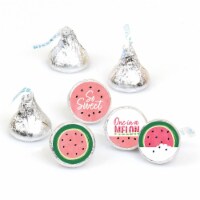 Big Dot of Happiness Sweet Watermelon Fruit Party Round Candy Sticker Favors (1 sheet of 108)