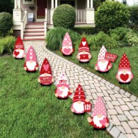 Big Dot of Happiness Valentine Gnomes - Lawn Outdoor Valentine’s Day Party Yard Decor 10 Pc
