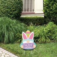 Big Dot of Happiness Easter Gnomes - Outdoor Lawn Sign - Spring Bunny Party Yard Sign - 1 Pc