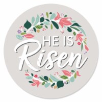 Big Dot of Happiness Religious Easter - Christian Holiday Party Circle Sticker Labels - 24 Ct