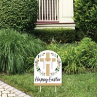 Big Dot of Happiness Religious Easter - Outdoor Lawn Christian Holiday Party Yard Sign - 1 Pc