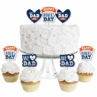 Big Dot of Happiness Happy Father's Day - Dessert Cupcake Toppers - Treat Picks - 24 Ct