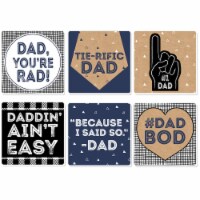 Big Dot of Happiness My Dad is Rad - Funny Father's Day Party Decor - Drink Coasters - 6 Ct