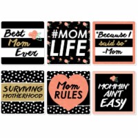 Big Dot of Happiness Best Mom Ever - Funny Mother's Day Party Decor - Drink Coasters - 6 Ct