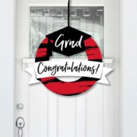 Big Dot of Happiness Red Grad - Best is Yet to Come - Outdoor Party Decor - Front Door Wreath