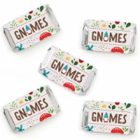 Big Dot of Happiness Garden Gnomes - Mini Candy Bar Wrapper Forest Gnome Party Favors 40 Ct