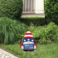 Big Dot of Happiness Patriotic Gnomes - Outdoor Lawn Sign - Gnome Party Yard Sign - 1 Pc