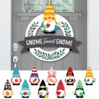 Big Dot of Happiness Holiday Gnome Sweet Gnome - Door Seasonal Decor - Interchangeable Wreath