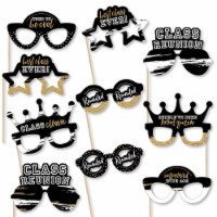 Big Dot of Happiness Reunited Glasses Paper School Class Reunion Photo Booth Props Kit 10 Ct
