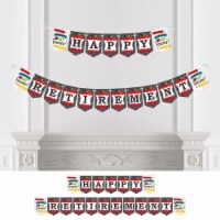 Big Dot of Happiness Teacher Retirement - Bunting Banner - Party Decor - Happy Retirement