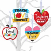 Big Dot of Happiness Teacher Retirement - Happy Retirement Decor - Tree Ornaments - Set of 12