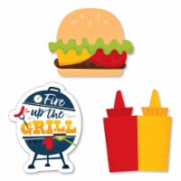 Big Dot of Happiness Fire Up the Grill - DIY Shaped Summer BBQ Picnic Party Cut-Outs - 24 Ct