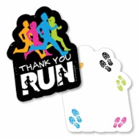 Big Dot of Happiness Set the Pace Running - Track, Cross Country Shaped Thank You Cards 12 Ct