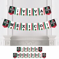 Big Dot of Happiness Viva Mexico - Mexican Independence Day Party Bunting Banner Party Decor