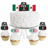 Big Dot of Happiness Viva Mexico - Mexican Independence Day Party Clear Treat Picks - 24 Ct