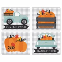 Big Dot of Happiness Happy Fall Truck Unframed Linen Paper Wall Art Set of 4 Artisms 8 x 10
