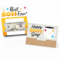 Big Dot of Happiness Happy Boss's Day - Best Boss Ever Money And Gift Card Holders - Set of 8