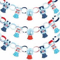Big Dot of Happiness Ahoy It's a Boy - 90 Chain Links & 30 Tassels Paper Chains Garland 21 ft