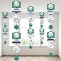 Big Dot of Happiness Par-Tee Time Golf - Birthday or Retirement Hanging Vertical Decor 30 Pc