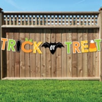 Big Dot of Happiness Jack-O'-Lantern Halloween Decor - Trick or Treat Outdoor Letter Banner