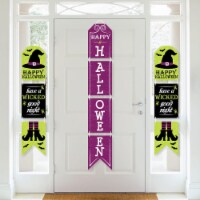 Big Dot of Happiness Happy Halloween - Hanging Vertical Banners - Witch Indoor Door Decor