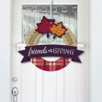Big Dot of Happiness Friends Thanksgiving Feast - Friendsgiving Party Decor Front Door Wreath