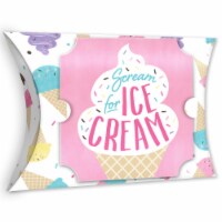 Big Dot of Happiness Scoop Up The Fun Ice Cream Favor Gift Party Large Pillow Boxes 12 Ct