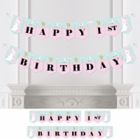Big Dot of Happiness 1st Birthday Whole Llama Fun - Fiesta Bunting Banner Décor