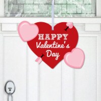 Big Dot of Happiness Conversation Hearts Hanging Valentine's Day Outdoor Front Door Decor 1Pc