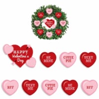 Big Dot of Happiness Conversation Hearts Valentines Day Decor DIY Accessories for Wreath 9 Pc