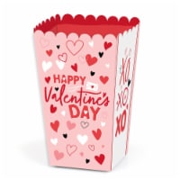 Big Dot of Happiness Happy Valentine's Day - Popcorn Treat Boxes - Set of 12