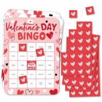 Big Dot of Happiness Happy Valentine's Day - Valentine Hearts Party Shaped Bingo Game 18 Ct