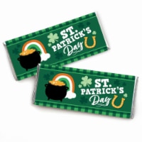 Big Dot of Happiness Shamrock St. Patrick's Day - Candy Bar Wrapper - Party Favors - 24 Ct