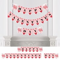 Big Dot of Happiness Happy Valentine's Day Valentine Hearts Party Bunting Banner Party Decor