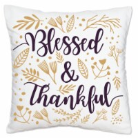 Big Dot of Happiness Elegant Thankful for Friends Party Case Throw Pillow Cover 16  x 16