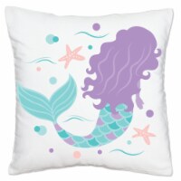 Big Dot of Happiness Let's Be Mermaids Home Decor Cushion Case Throw Pillow Cover 16 x 16 In