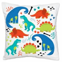 Big Dot of Happiness Roar Dinosaur Home Decorative Cushion Case Throw Pillow Cover 16 x 16 In