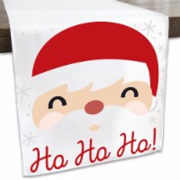 Big Dot of Happiness Jolly Santa Claus Christmas Cloth Table Runner 13 x 70 in