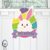 Big Dot of Happiness Hippity Hoppity Easter Bunny Party Front Door Decor 1 Pc Sign