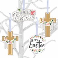 Big Dot of Happiness Religious Easter - Christian Holiday Decor - Tree Ornaments - Set of 12