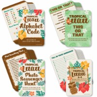 Big Dot of Happiness Tropical Luau - 4 Hawaiian Party Games 10 Cards Each - Gamerific Bundle