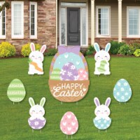 Big Dot of Happiness Spring Easter Bunny Lawn Decorations Happy Easter Party Yard Signs 8 Ct
