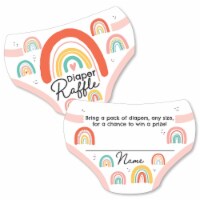 Big Dot of Happiness Hello Rainbow - Boho Baby Shower Activities - Diaper Raffle Game 24 ct
