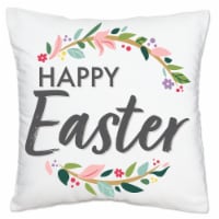 Big Dot of Happiness Happy Easter Home Decorative Cushion Case Throw Pillow Cover 16 x 16 in