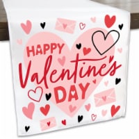 Big Dot of Happiness Happy Valentine's Day Valentine Hearts Decor Cloth Table Runner 13 x 70