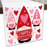 Big Dot of Happiness Valentine Gnomes - Valentine's Day Decor Cloth Table Runner - 13 x 70 in