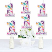 Big Dot of Happiness 1st Birthday Roar Dinosaur Girl - One Shaped Decor DIY Essentials 20 Ct