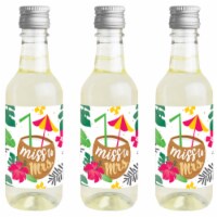Big Dot of Happiness Last Luau Mini Wine Champagne Bottle Labels Tropical Bridal Favor 16 Ct